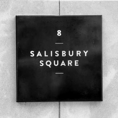Sign for 8 Salisbury Square, the Health Foundation office