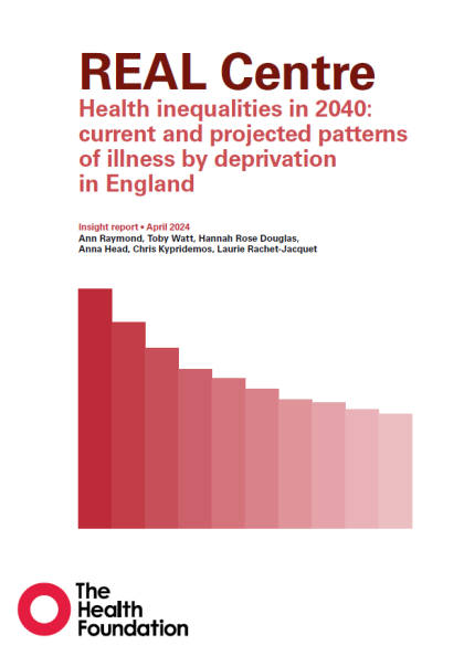 Cover of Health inequalities in 2040 report